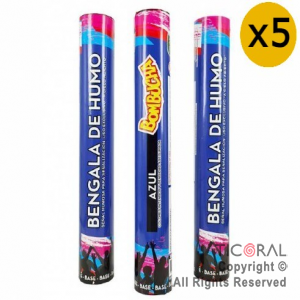 BENGALA DE HUMO AZUL BOMBUCHA x 5 UNIDADES